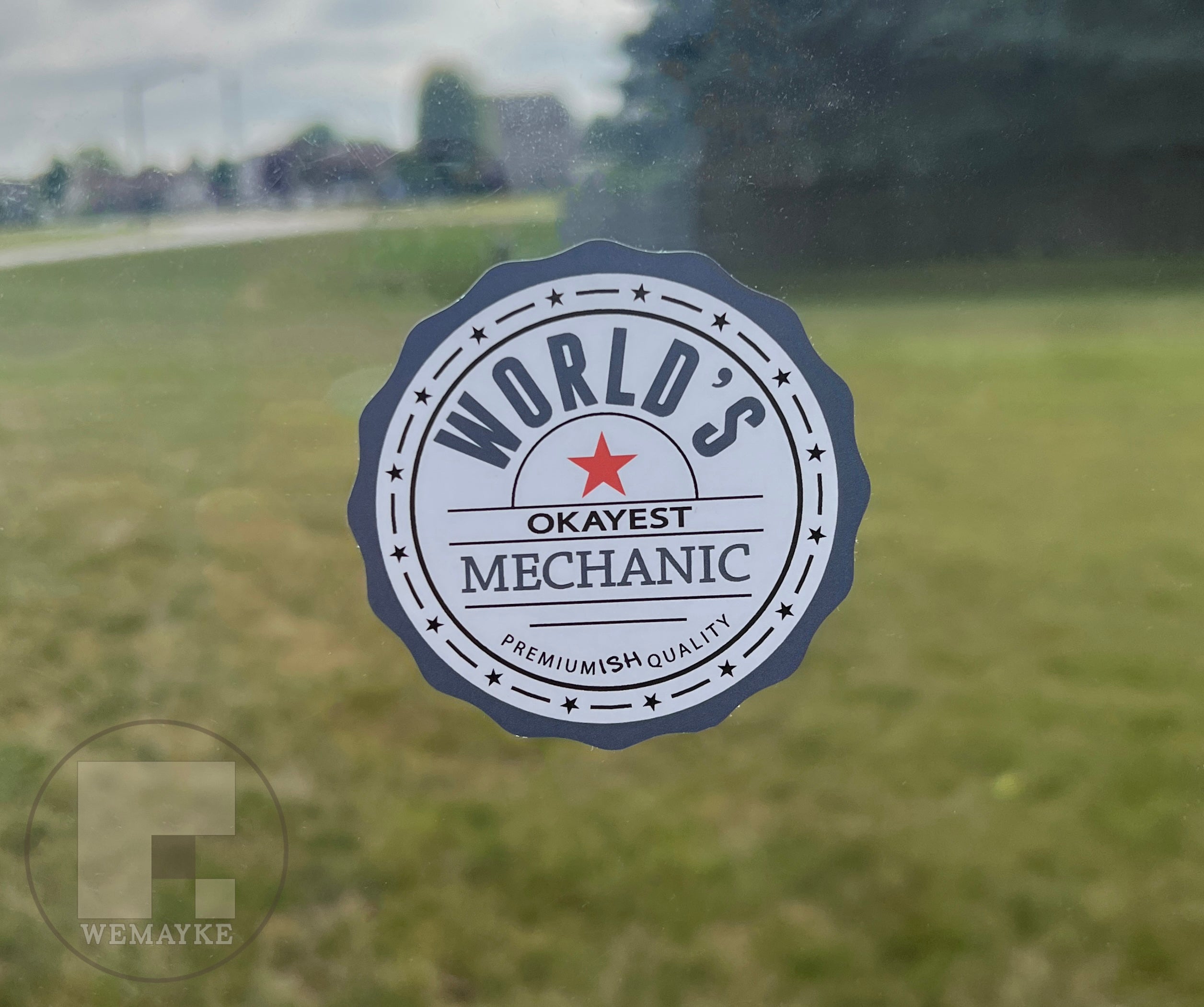 (S52) World's Okayest Mechanic - Decal / Sticker (Pack of 6)